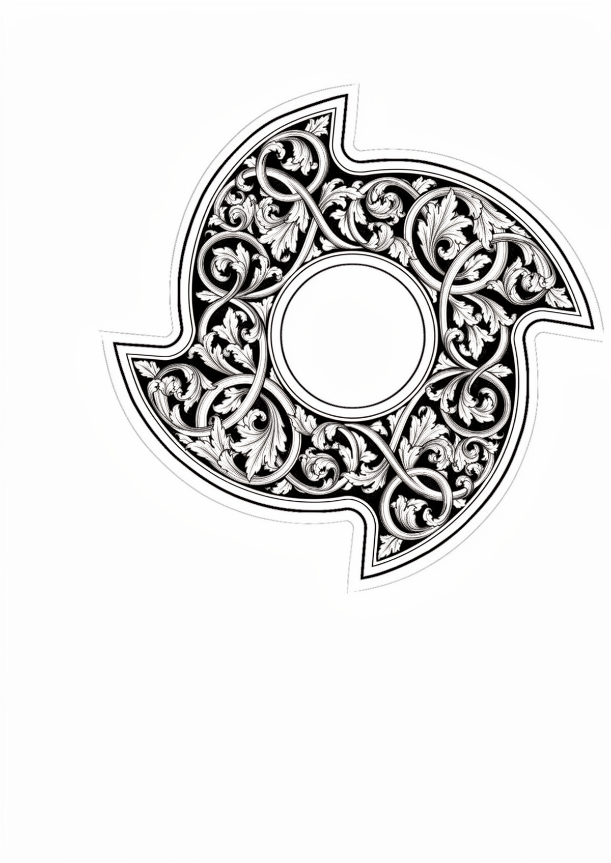 Style E – engraving fill example